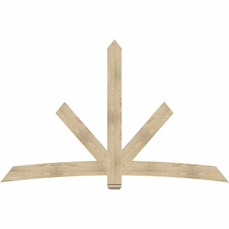 Ekena Millwork Alberta Rough Sawn Timber Gable Bracket, Douglas Fir, 96"W x 60"H x 2"D x 6"F, 15/12 Pitch GBW096X60X0206ALB00RDF